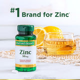 Nature's Bounty Zinc Caplets 50mg 250ct 250 Count (Pack of 1)