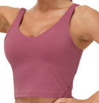 Women’s Longline Sports Bra Wirefree Padded Medium Support Yoga Bras Gym Running Workout Tank Tops Black Large