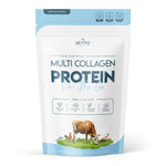 Multi Collagen Hydrolyzed Protein Powder (8oz) - Types I, II, III, V & X - Grass Fed Bovine (Peptan®), Wild Caught Marine, Free Roaming Chicken & Eggshell Collagen Peptides, Non-GMO, GF. 8 Ounce (Pack of 1)