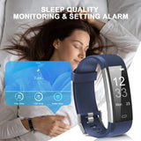 Overfly Fitness Tracker with Connected GPS, Activity Tracker Watch with Heart Rate, 14 Sport Modes, Sleep Tracking, Smart Fitness Band, Pedometer Watch with Step/Calories Counter for Men Women Blue