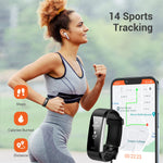 Y&L Fitness Tracker with Heart Rate & Sleep Health Monitor, Waterproof Fitness Watch, Activity Tracker with Step Calorie Counter Pedometer for Women Men, Light Green