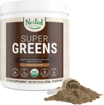 Super Greens | #1 Green Superfood Powder | 100% USDA Organic Non-GMO Vegan Supplement | 20+ Whole Foods (Spirulina, Wheat Grass, Barley), Probiotics, Fiber & Enzymes (Original, 30 Servings) Original 30 Servings (Pack of 1)