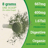 Super Greens | #1 Green Superfood Powder | 100% USDA Organic Non-GMO Vegan Supplement | 20+ Whole Foods (Spirulina, Wheat Grass, Barley), Probiotics, Fiber & Enzymes (Original, 30 Servings) Original 30 Servings (Pack of 1)