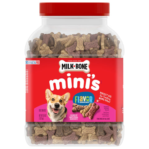 Milk-Bone Flavor Snacks Dog Biscuits, Mini Crunchy Dog Treats, 36 Ounce 36 Ounce (Pack of 1)